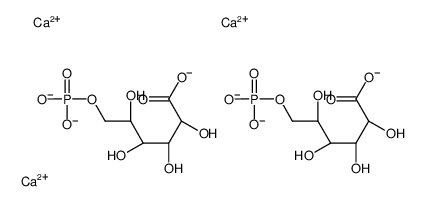 d-Gluconic acid, 6-(dihydrogen phosphate), calcium salt (2:3) structure