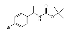 (s)-[1-(4-溴-苯基)-乙基]-氨基甲酸叔丁酯结构式
