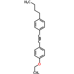 1-丁基-4-[2-(4-乙氧苯基)乙炔基]苯结构式