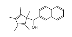 (2-naphthyl)(1,2,3,4,5-pentamethyl-2,4-cyclopentadienyl)methanol结构式