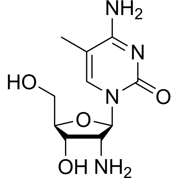 2’-Amino-2’-deoxy-5-methylcytidine Structure
