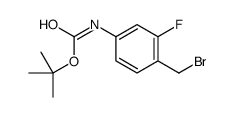 4-(溴甲基)-3-氟苯氨基甲酸叔丁酯结构式