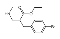3-(4-溴-苯基)-2-甲基氨基甲基丙酸乙酯结构式