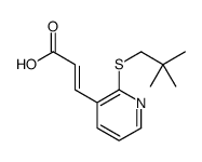 3-[2-(2,2-dimethylpropylsulfanyl)pyridin-3-yl]prop-2-enoic acid Structure