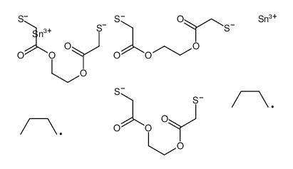 ethylene bis[[(8-butyl-5,11-dioxo-1,4-dioxa-7,9-dithia-8-stannacycloundec-8-yl)thio]acetate] Structure