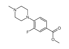 3-氟-4-(4-甲基-1-哌嗪)苯甲酸甲酯结构式
