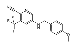 5-((4-methoxybenzyl)amino)-3-(trifluoromethyl)picolinonitrile structure