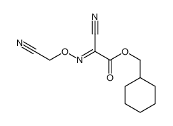 cyclohexylmethyl 2-cyano-2-(cyanomethoxyimino)acetate结构式