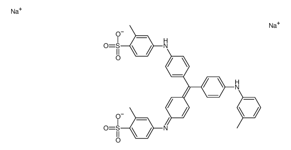 disodium,2-methyl-4-[4-[[4-(3-methylanilino)phenyl]-[4-(3-methyl-4-sulfonatophenyl)iminocyclohexa-2,5-dien-1-ylidene]methyl]anilino]benzenesulfonate结构式