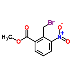 2-溴甲基-3-硝基苯甲酸甲酯结构式