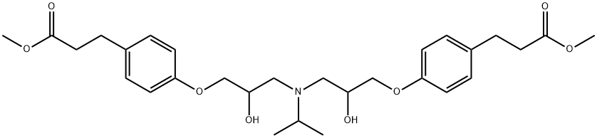 Methyl 3-[4-[2-hydroxy-3-[[2-hydroxy-3-[4-(3-methoxy-3-oxopropyl)phenoxy]propyl]-propan-2-ylamino]propoxy]phenyl]propanoate Structure