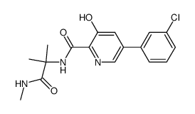 5-(3-Chlorophenyl)-3-hydroxy-pyridine-2-carboxylic acid (1-methyl-1-methylcarbamoyl-ethyl)-amide Structure