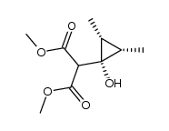 (1-Hydroxy-2,3-dimethylcyclopropyl)malonsaeure-dimethylester Structure