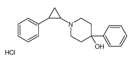 4-phenyl-1-[(1R,2S)-2-phenylcyclopropyl]piperidin-4-ol,hydrochloride结构式