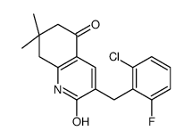 3-[(2-chloro-6-fluorophenyl)methyl]-7,7-dimethyl-6,8-dihydro-1H-quinoline-2,5-dione Structure