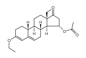 15α-acetoxy-3-ethoxy-18-methyl-estra-3,5-dien-17-one Structure