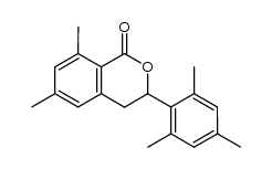 3,4-dihydro-6,8-dimethyl-3-(2,4,6-trimethylphenyl)-1H-2-benzopyran-1-one结构式