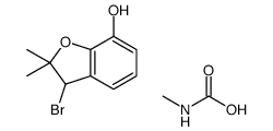 3-bromo-2,2-dimethyl-3H-1-benzofuran-7-ol,methylcarbamic acid Structure