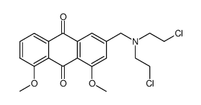 3-[N,N-Bis(2-chloroethyl)amino]methyl-1,8-dimethoxy-9,10-anthraquinone Structure