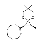 cis-2-(1-cyclooctenyl)-3-methylcyclopropanone 1,3-(2,2-dimethyl)propanediyl acetal Structure
