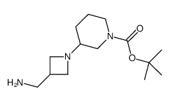 3-(3-氨基甲基-氮杂啶-1-基)-哌啶-1-羧酸叔丁酯结构式