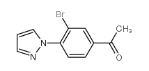 3-溴-4-(1-吡唑基)苯乙酮结构式
