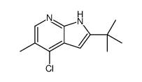 4-氯-2-(1,1-二甲基乙基)-5-甲基-1H-吡咯并[2,3-B]吡啶结构式
