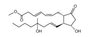 (+/-)-15-deoxy-16-methyl-16-hydroxy-3(E),4-didehydroprostaglandin E2 methyl ester结构式