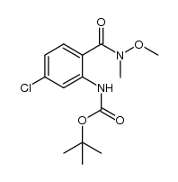 tert-butyl [5-chloro-2-[methoxy(methyl)carbamoyl]phenyl]carbamate Structure