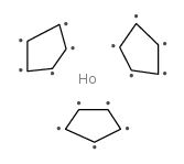 三(环戊二烯)化钬(III)结构式