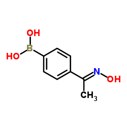 (E)-(4-(1-(hydroxyimino)ethyl)phenyl)boronic acid structure