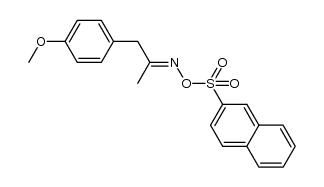 1-(4-methoxyphenyl)propan-2-one O-naphthalen-2-ylsulfonyl oxime结构式