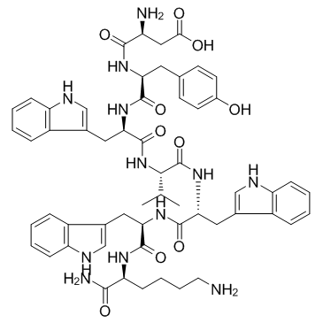 (Tyr5,D-Trp6.8.9,Lys-NH2¹⁰)-Neurokinin A (4-10) Structure