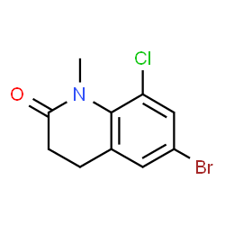 6-溴-8-氯-1-甲基-1,2,3,4-四氢喹啉-2-酮结构式