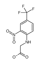 (2-硝基-4-三氟甲基苯基氨基)-乙酸结构式