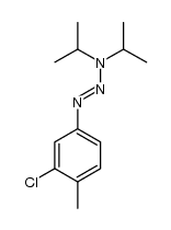 1-(3-chloro-4-methylphenyl)-3,3-diisopropyltriaz-1-ene结构式