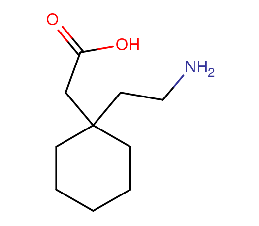 2-[1-(2-aminoethyl)cyclohexyl]acetic acid Structure