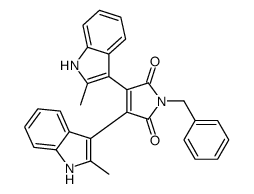 1-benzyl-3,4-bis(2-methyl-1H-indol-3-yl)pyrrole-2,5-dione Structure