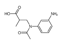 N-Acetyl-N-(m-amino-phenyl)-β-amino-isobuttersaeure Structure