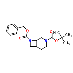 3-boc-8-cbz-3,8-二氮杂双环[4.2.0]辛烷结构式