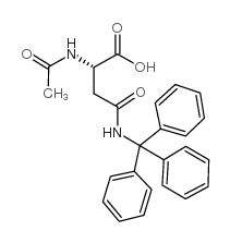 N-乙酰基-N'-三苯甲基-L-天冬酰胺结构式