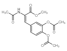 2-乙酰氨基-3-(3,4-二乙酰氧基苯基)-2-丙酸甲酯结构式