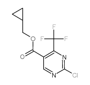 2-氯-4-(三氟甲基)嘧啶-5-羧酸环丙基甲酯结构式