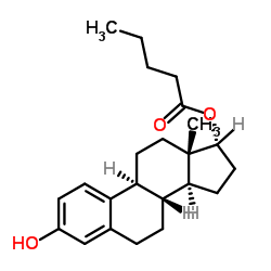 17α-雌二醇17-戊酸酯结构式