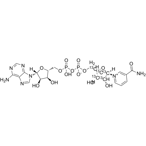 烟酰胺腺嘌呤二核苷酸-13C5-1结构式