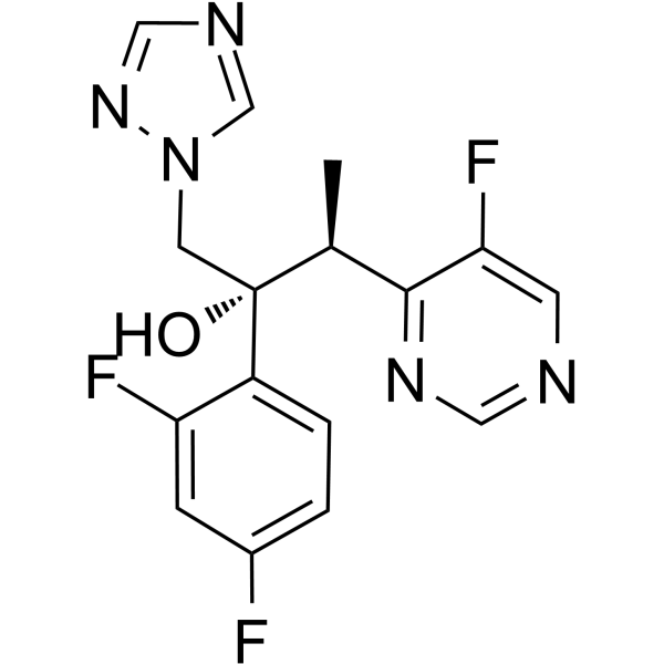 (2S,3R)-rel-2-(2,4-二氟苯基)-3-(5-氟嘧啶-4-基)-1-(1H-1,2,4-三唑-1-基)丁-2-醇结构式