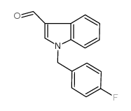 1-(4-氟苄基)-1H-吲哚-3-甲醛结构式