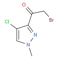 2-溴-1-(4-氯-1-甲基-1H-吡唑-3-基)乙酮结构式