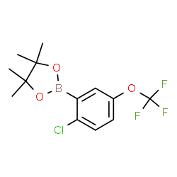 2-Chloro-5-(trifluoromethoxy)phenylboronic acid pinacol ester Structure