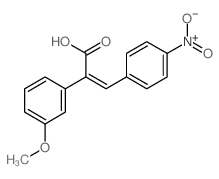 2-(3-methoxyphenyl)-3-(4-nitrophenyl)prop-2-enoic acid结构式